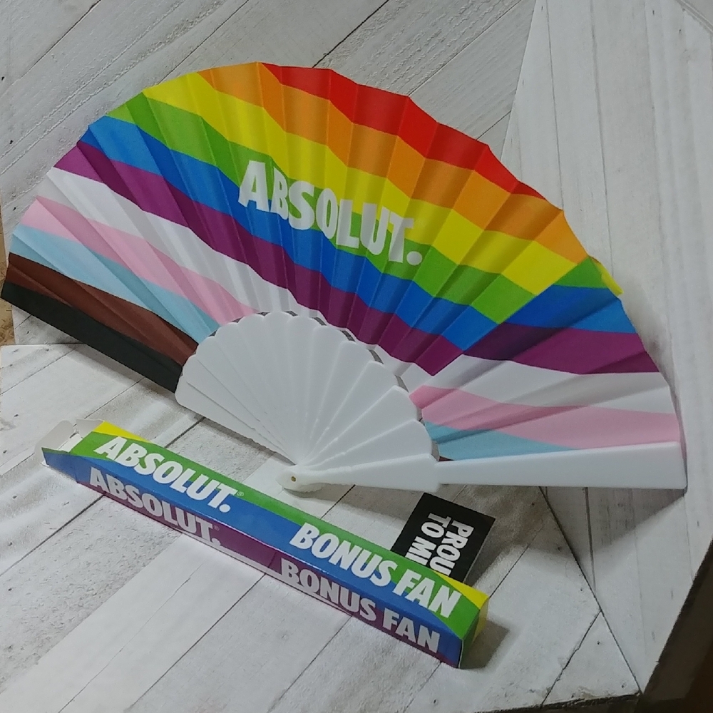 NEW Absolut Vodka Fabric Pride Fan